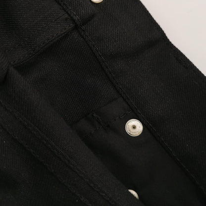 Saint Laurent Men's Cotton-Leather Zip Detail Pants