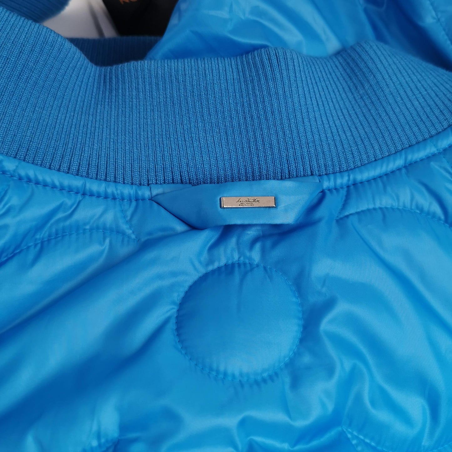 Louis Vuitton Blue Monogram Quilted Zip Jacket XS