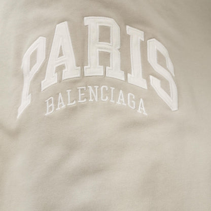 Balenciaga Paris Oversized Beige Hoodie