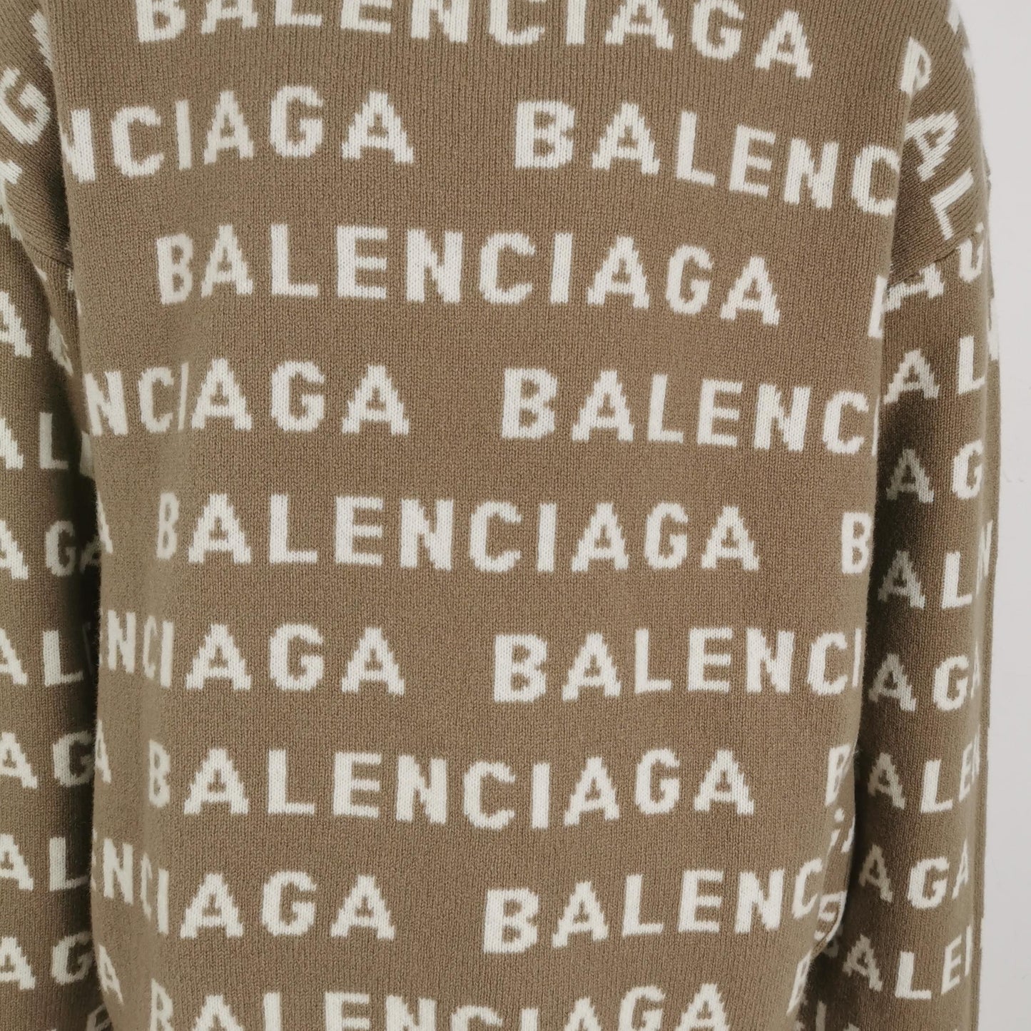 Balenciaga Logo Wool Blend Crewneck Sweater XS
