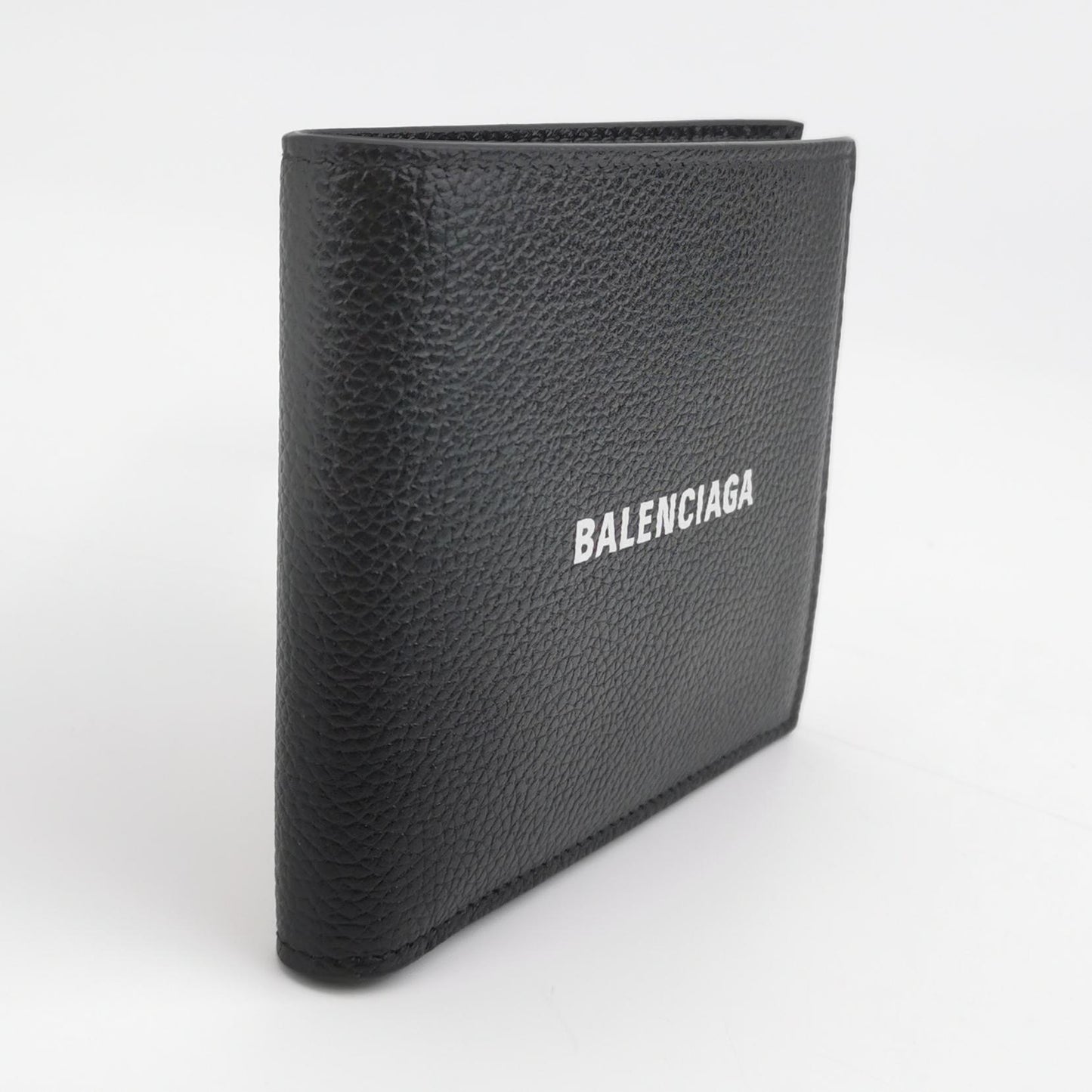 Balenciaga Leather Letter Logo Bifold Wallet