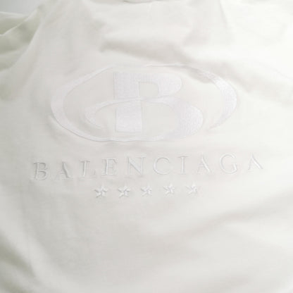 Balenciaga White Cotton Logo T-Shirt S