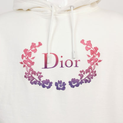 Dior XL Cotton Logo Floral Print Hoodie