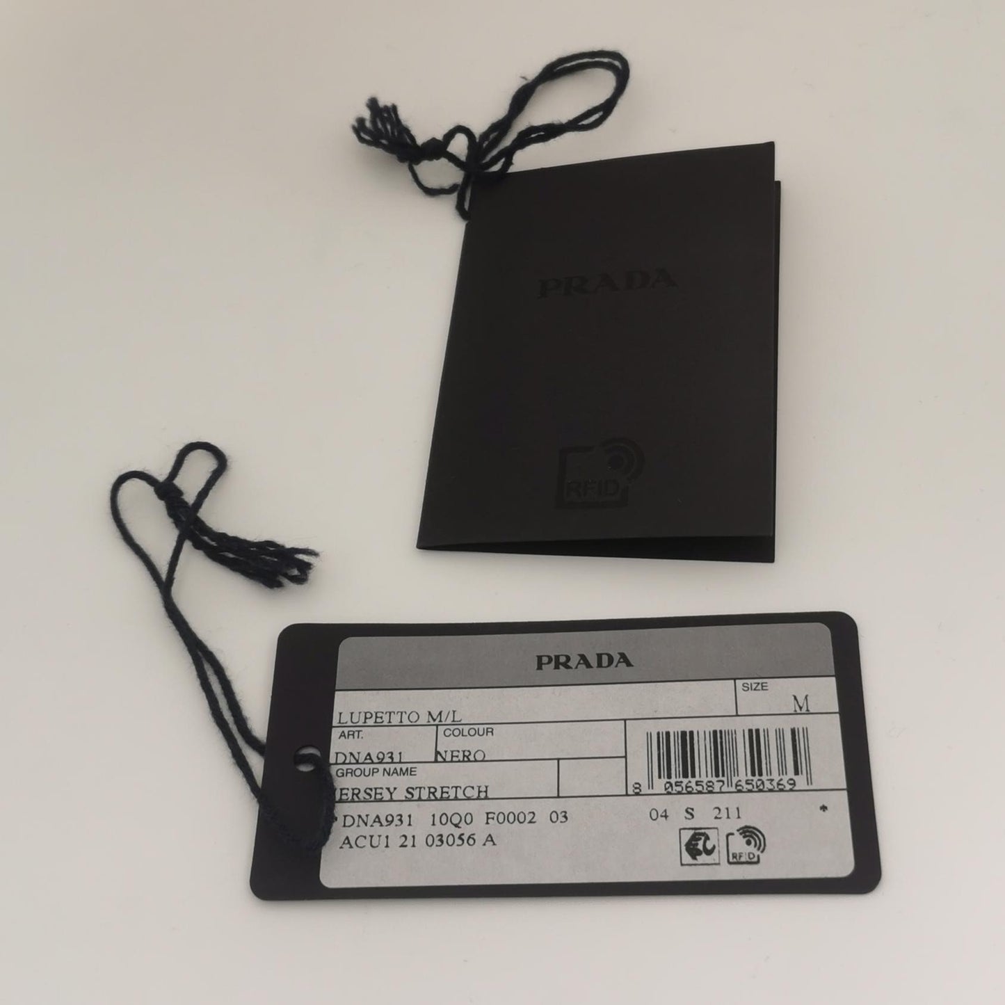 Prada M Solid Black Turtleneck Top