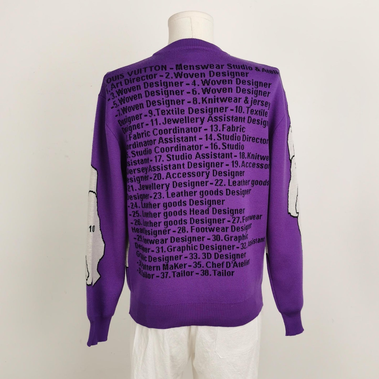 Louis Vuitton Purple Crewneck Wool Blend Sweater M