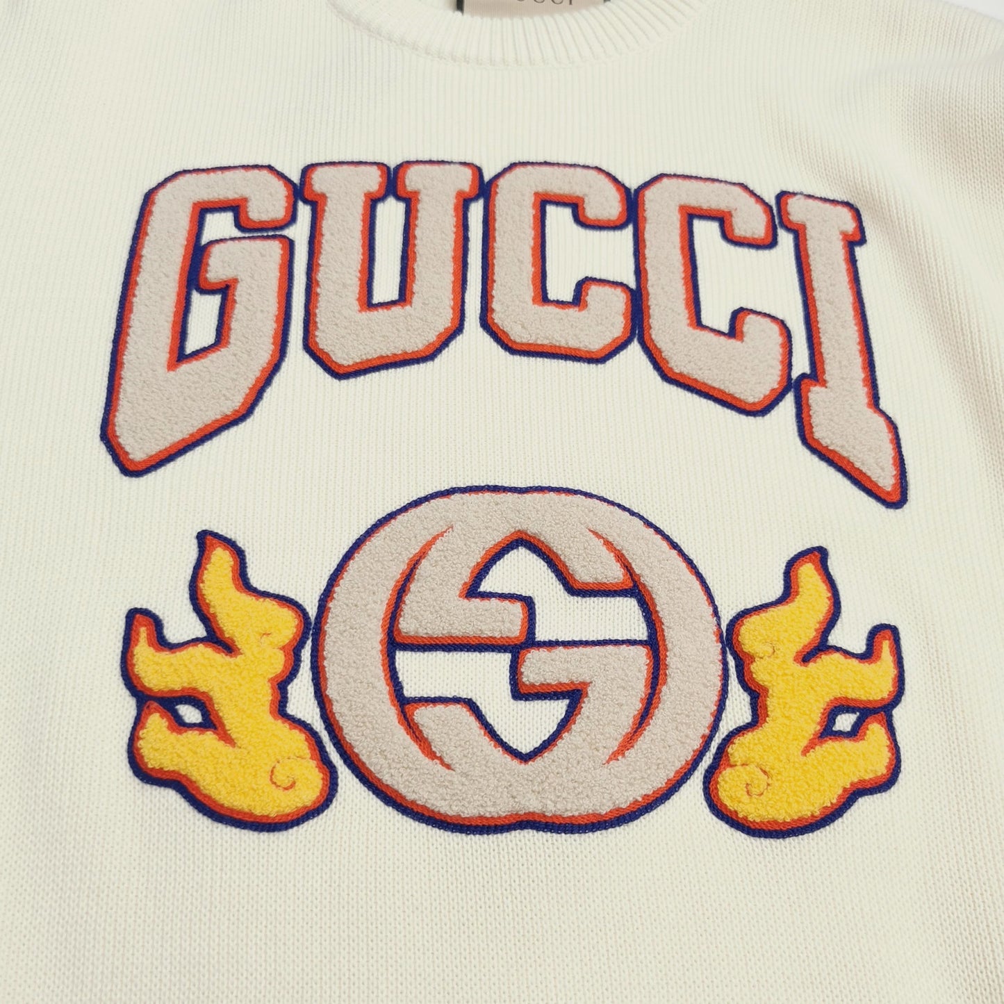 Gucci M Size Crewneck Logo Cotton Sweater