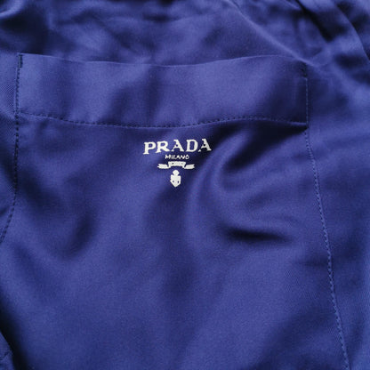 Prada Silk Contrast Stripe Logo Pants (L)
