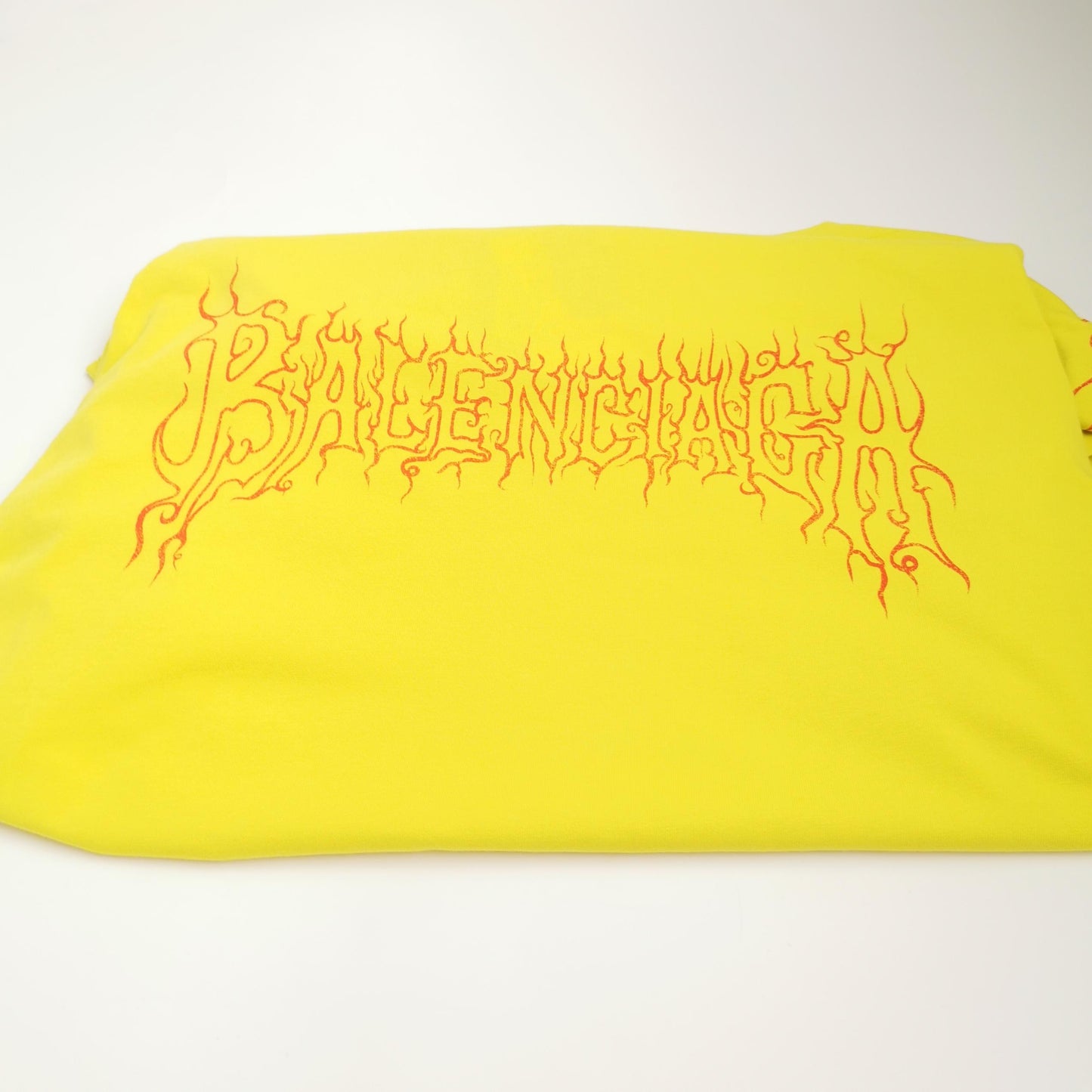 Balenciaga Yellow Flame Logo T-Shirt L