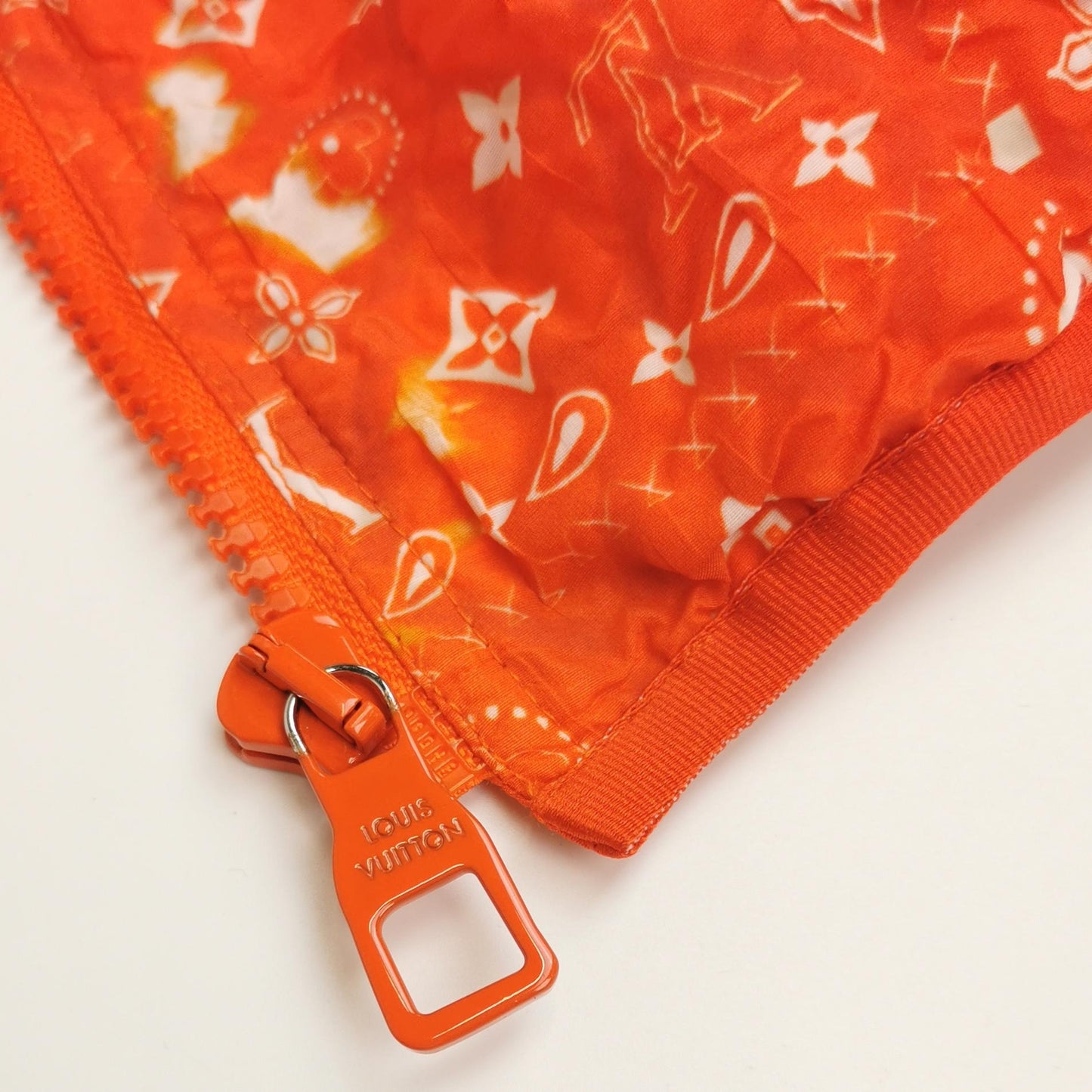 Louis Vuitton Orange Monogram Print Hooded Jacket