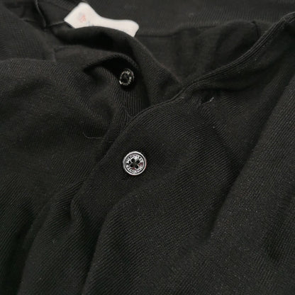 Moncler XL Cotton Solid Lapel Long-Sleeve Knit