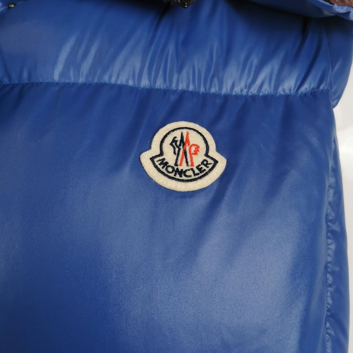 Moncler Blue Quilted Logo Vest Size M