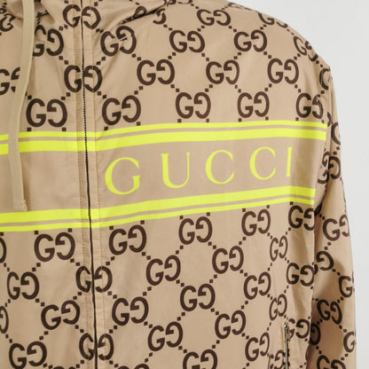 Gucci GG Monogram Logo Hooded Jacket L