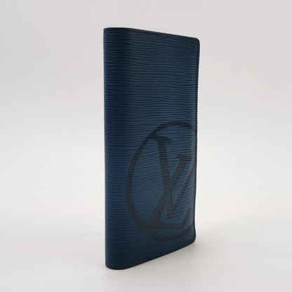 Louis Vuitton Brazza Blue Epi Leather Bifold Wallet