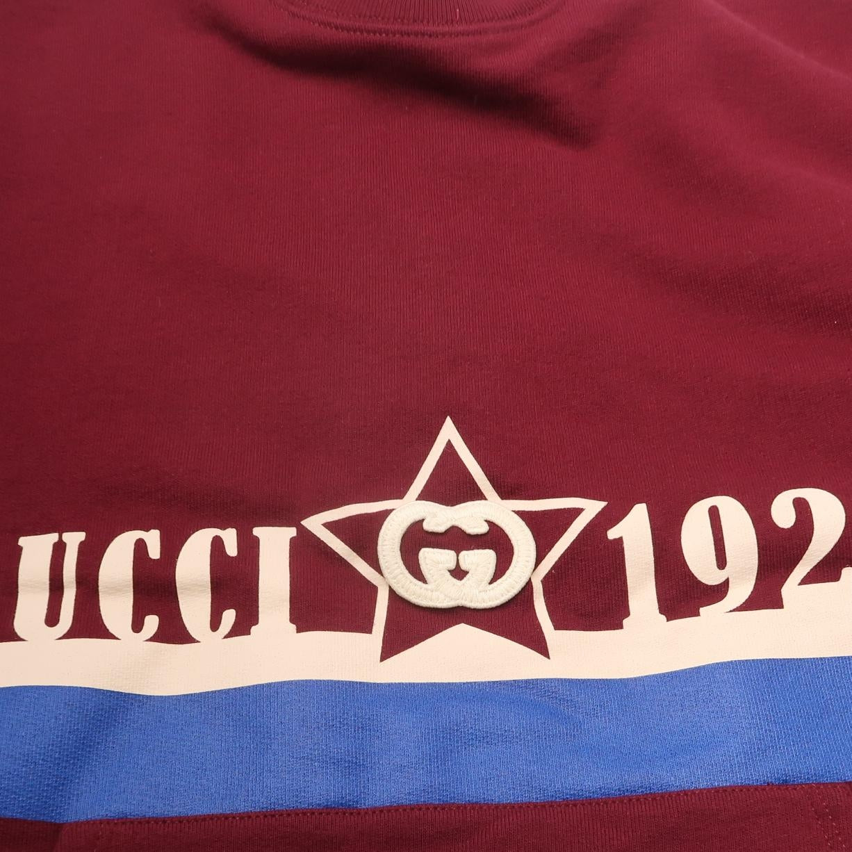 Gucci 1921 Star Logo Burgundy Sweatshirt