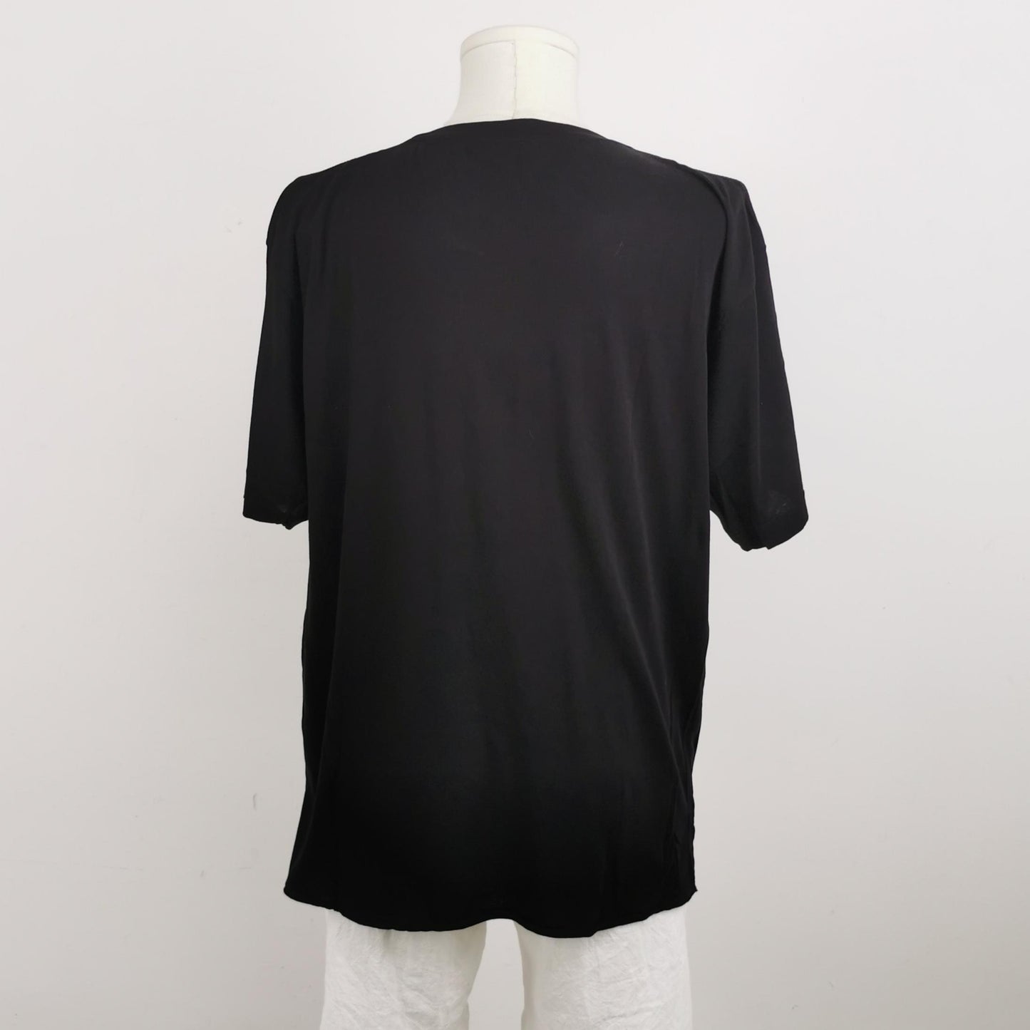 Saint Laurent L Cotton Red Lips Letter Print Crewneck T-Shirt