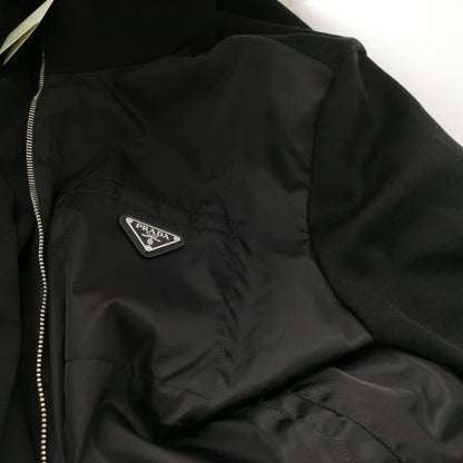 Prada XXL Zip-Front Triangle Logo Jacket