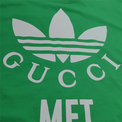 Gucci x adidas S Size Cotton Logo Crew Neck T-Shirt