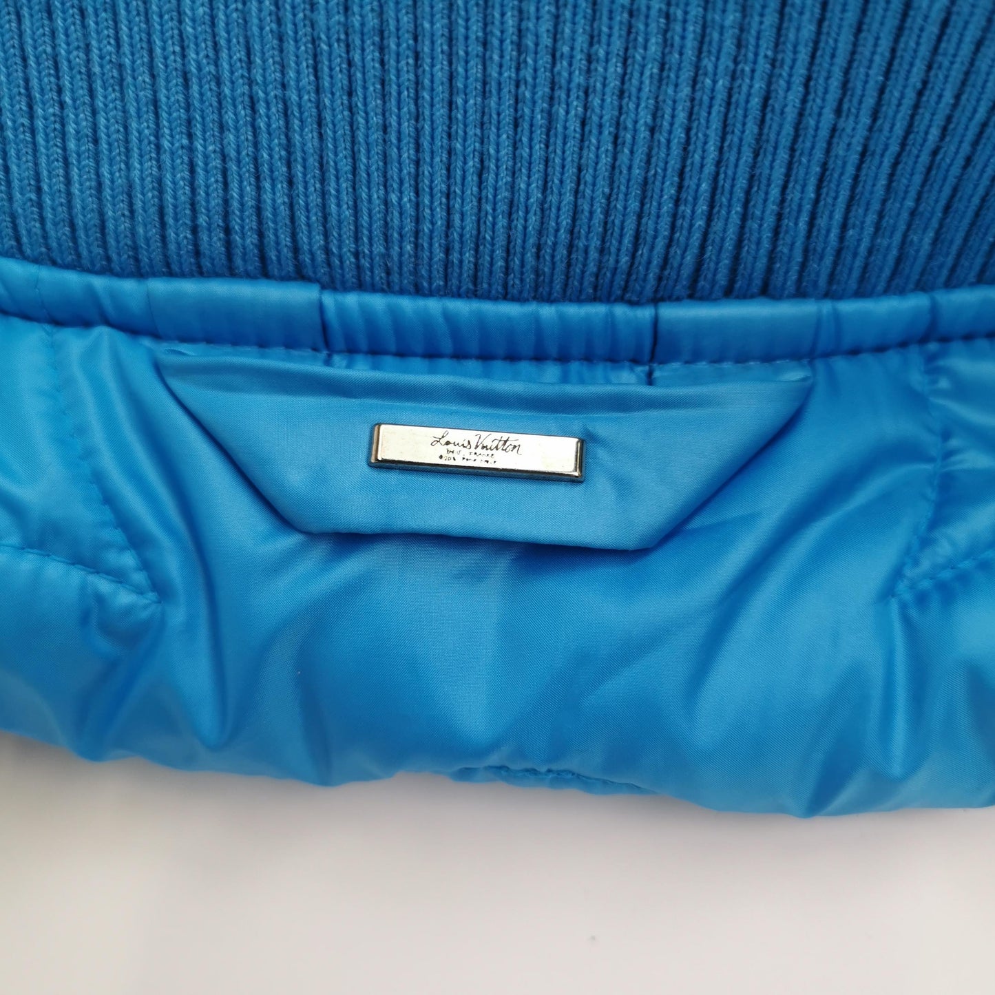 Louis Vuitton Blue Quilted Zip Cotton Jacket L