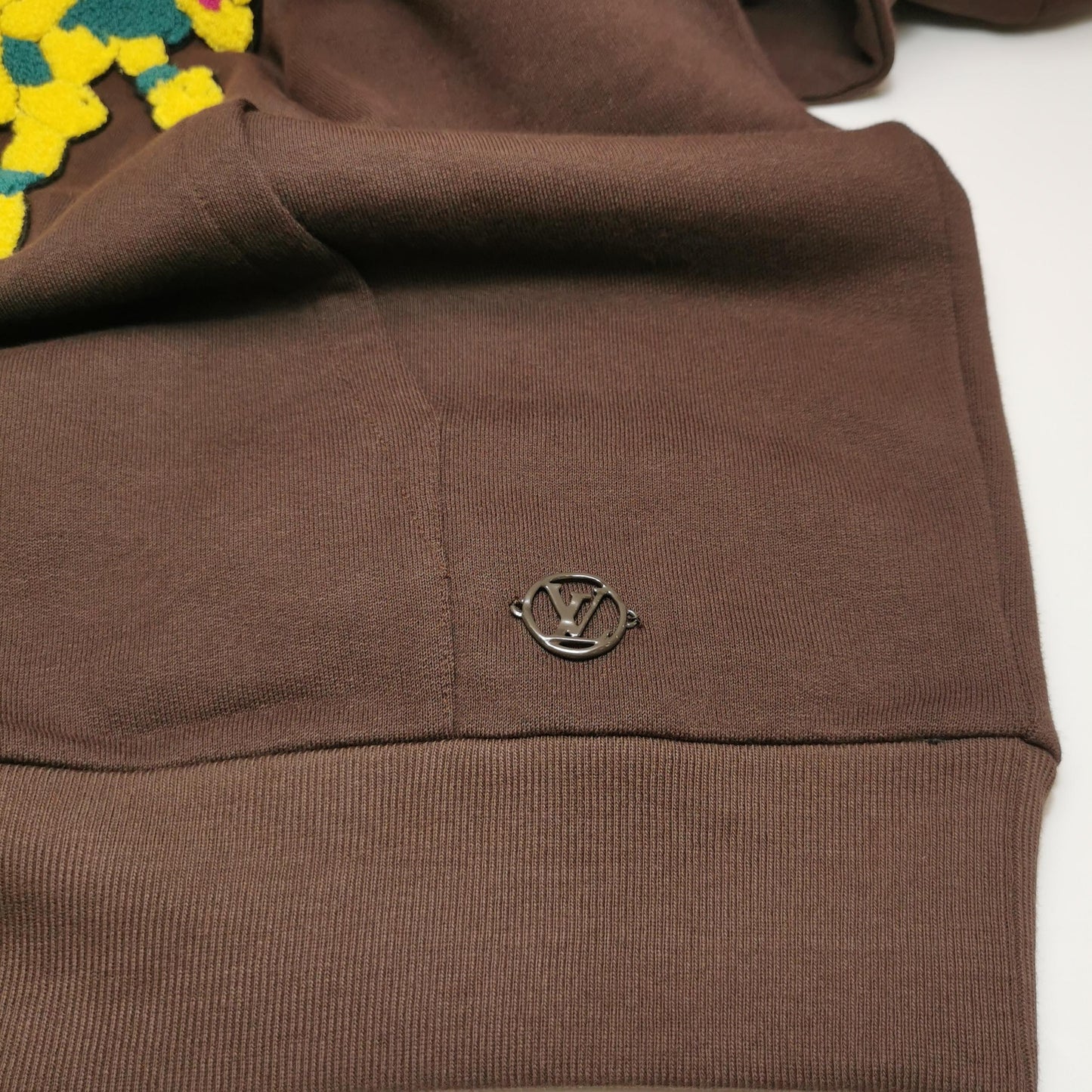 Louis Vuitton Brown Embroidered Bee Cotton Hoodie M