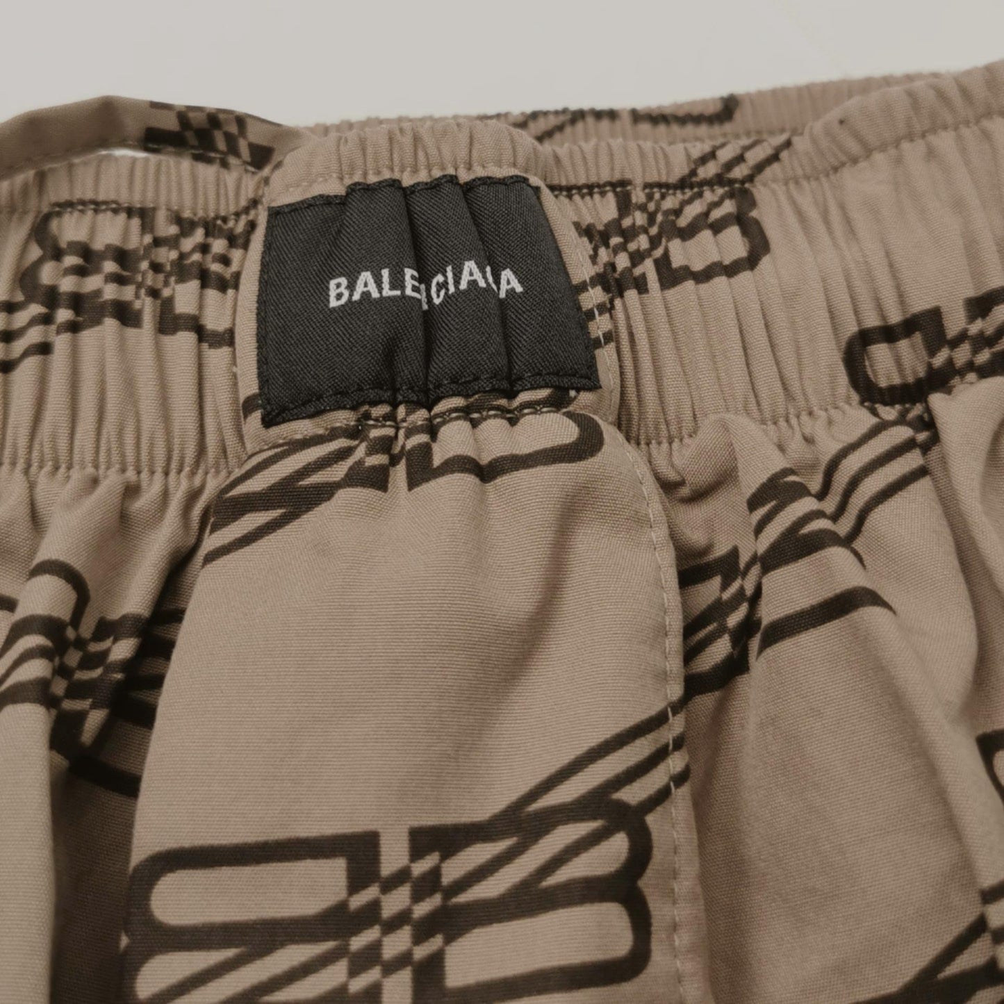 Balenciaga Logo Print Cotton Shorts S
