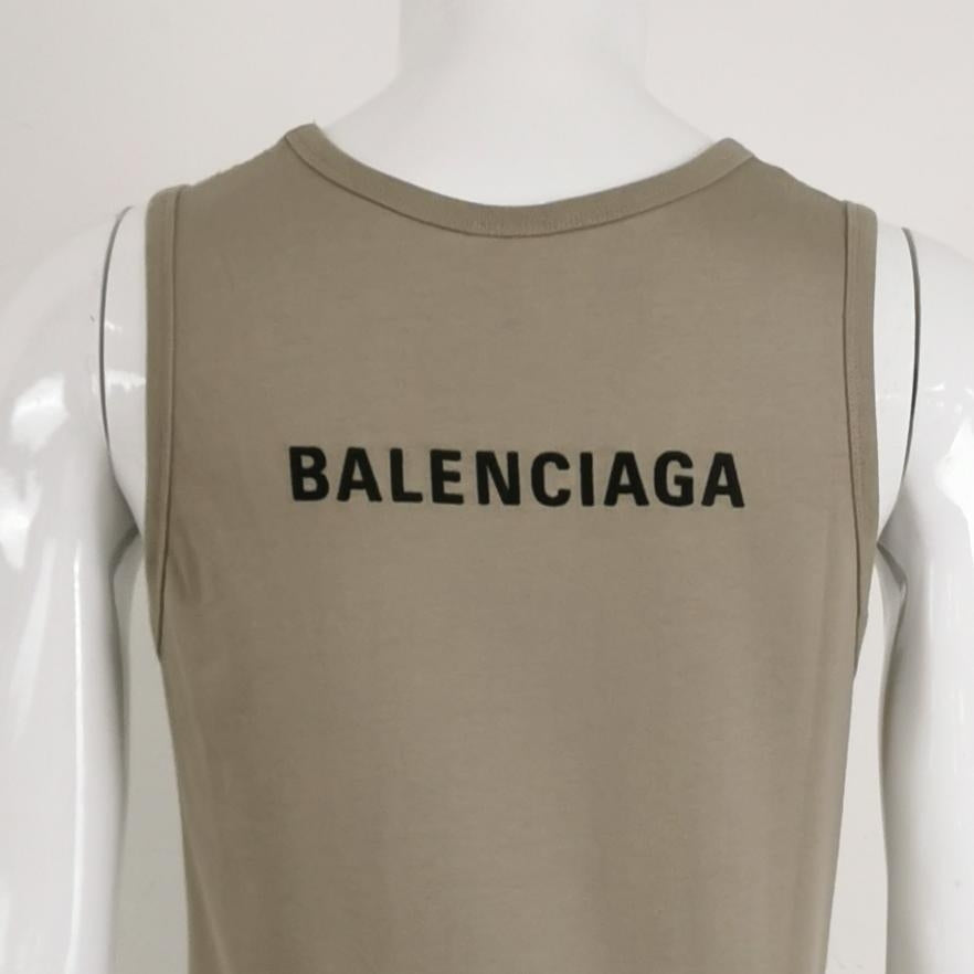 Balenciaga Logo Cotton Tank Top XXS