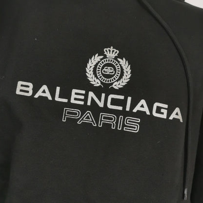Balenciaga S Black Logo Cotton Hoodie