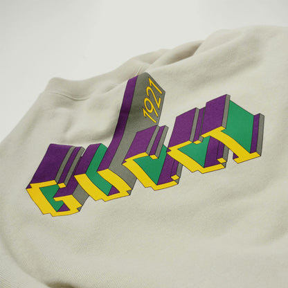 Gucci S Size Cotton Logo Crewneck Sweatshirt