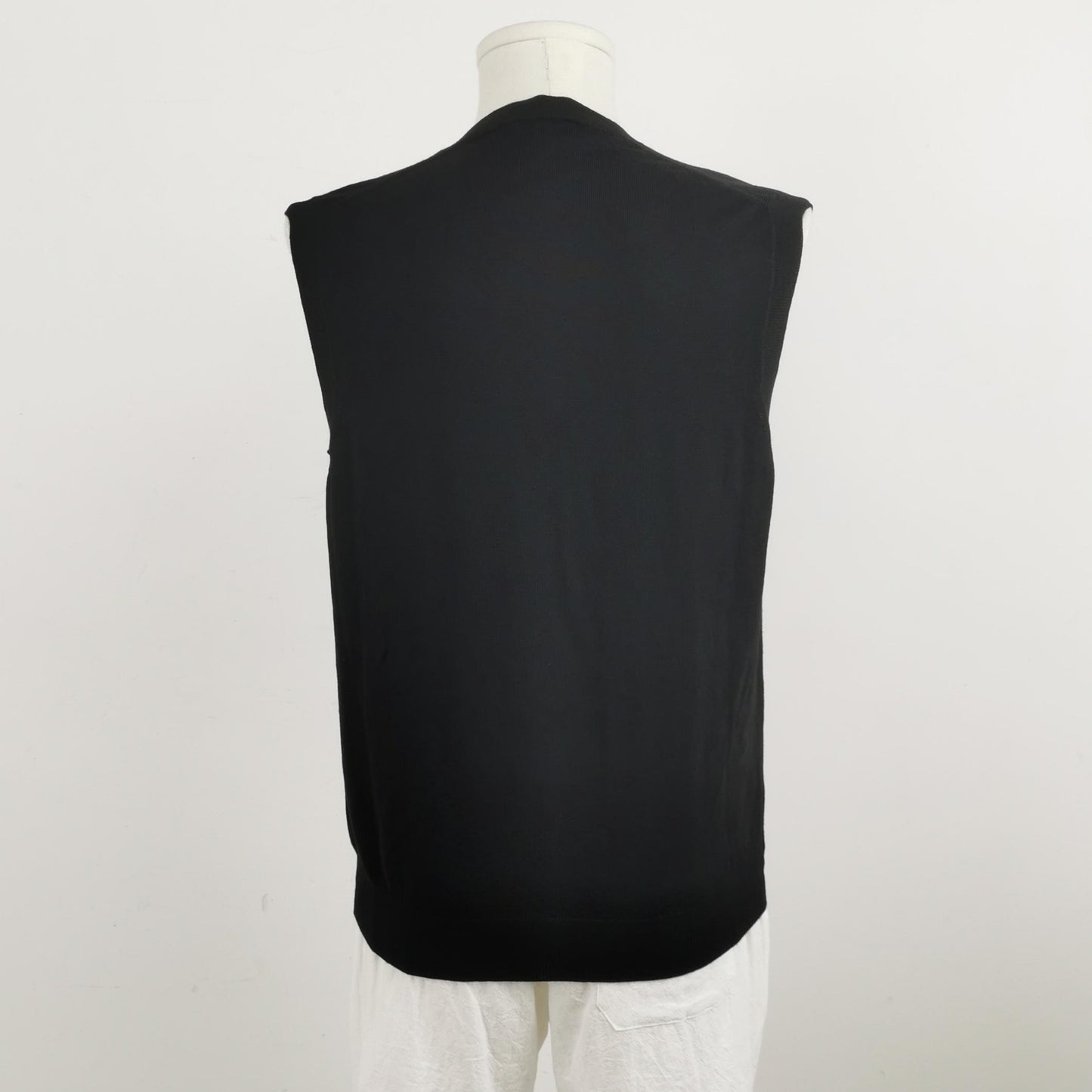 Prada Wool Sleeveless V-Neck Solid Knit Top M