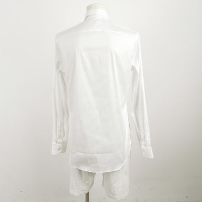 Prada Cotton Spread Collar Single-Breasted Shirt S