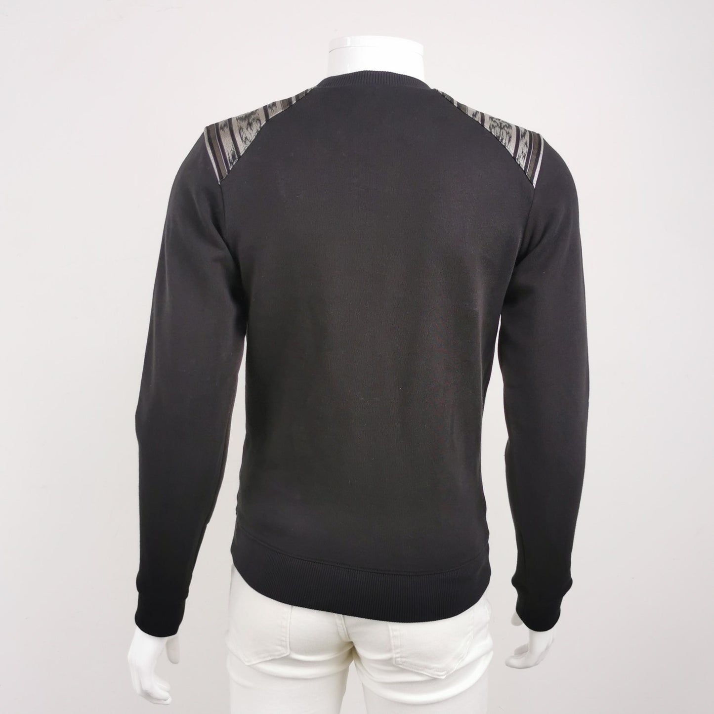 Saint Laurent XS Cotton Paneled Crewneck Sweatshirt