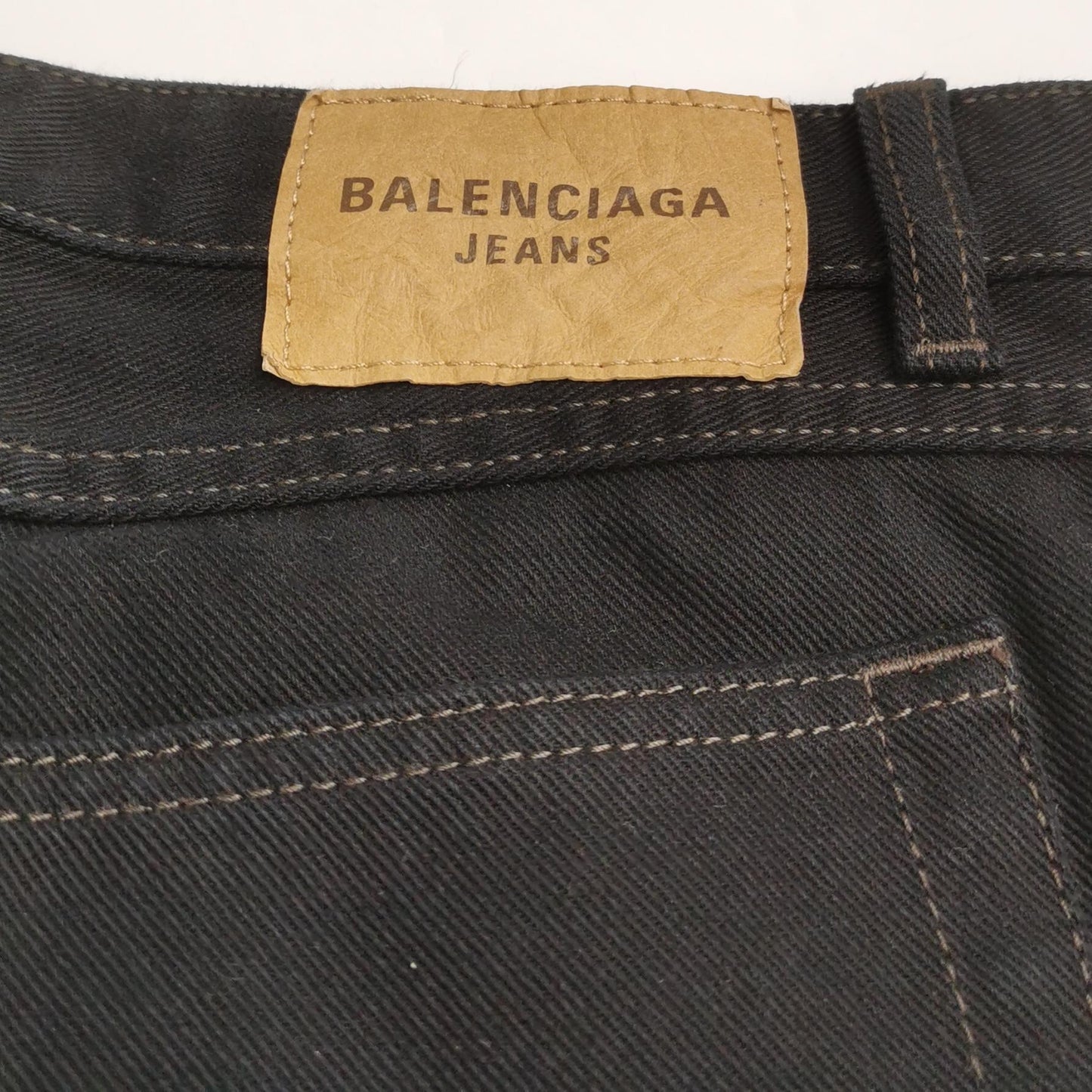 Balenciaga Black Cotton Buttoned Denim Pants Size 30