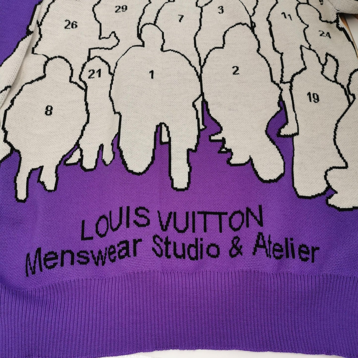 Louis Vuitton Purple Wool Crewneck Sweater XL