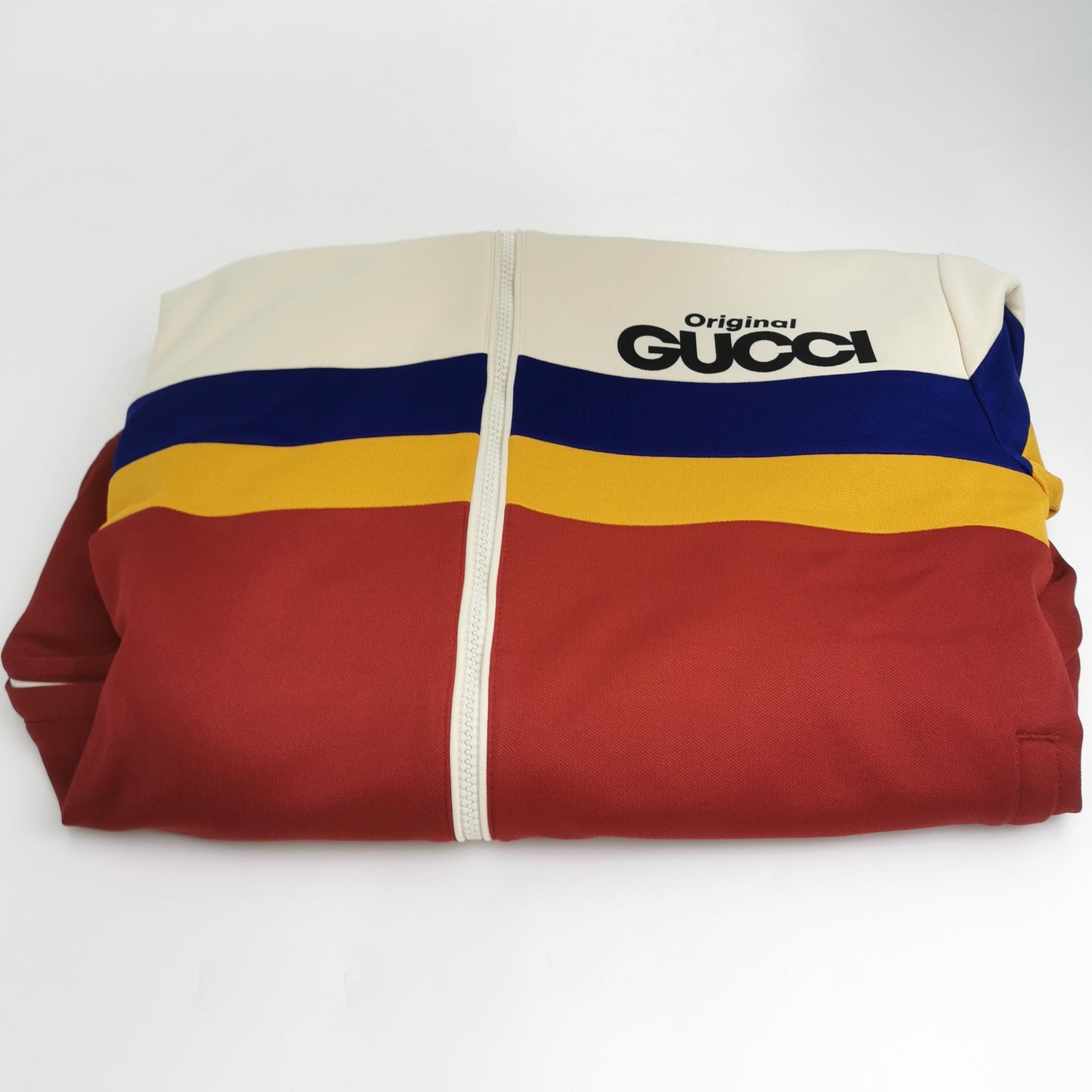 Gucci Colorblock Logo Zip Collar Jacket S
