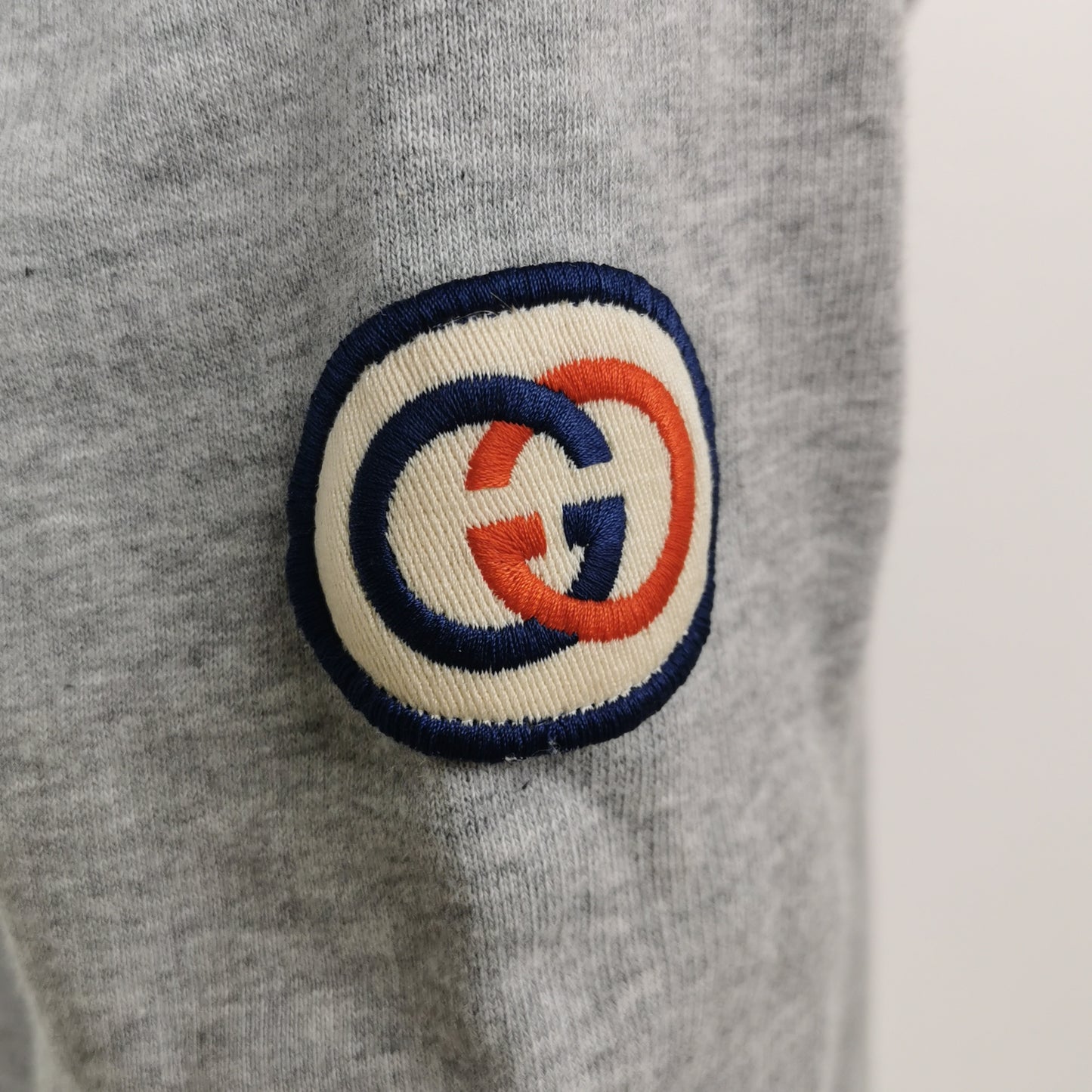 Gucci Gray Cotton Hoodie with Double G Logo