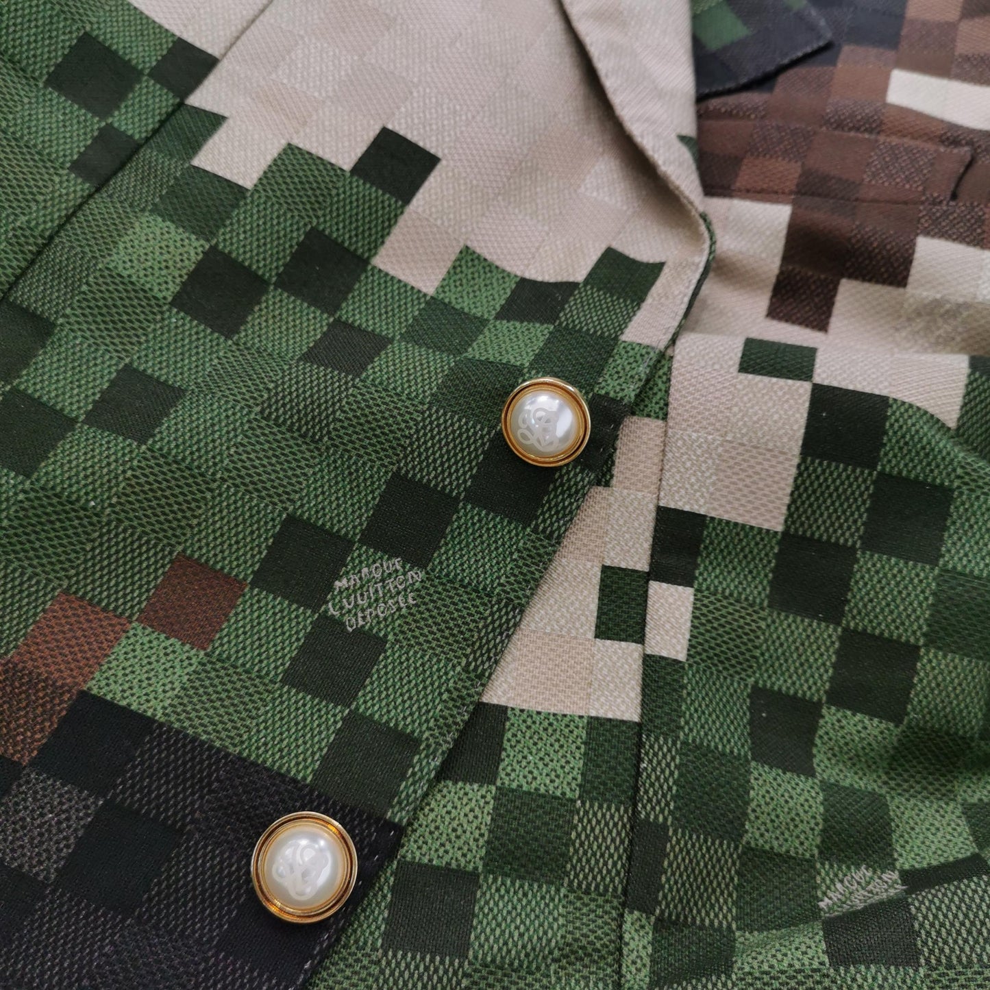 Louis Vuitton Damier Contrast Collar Jacket Size 48