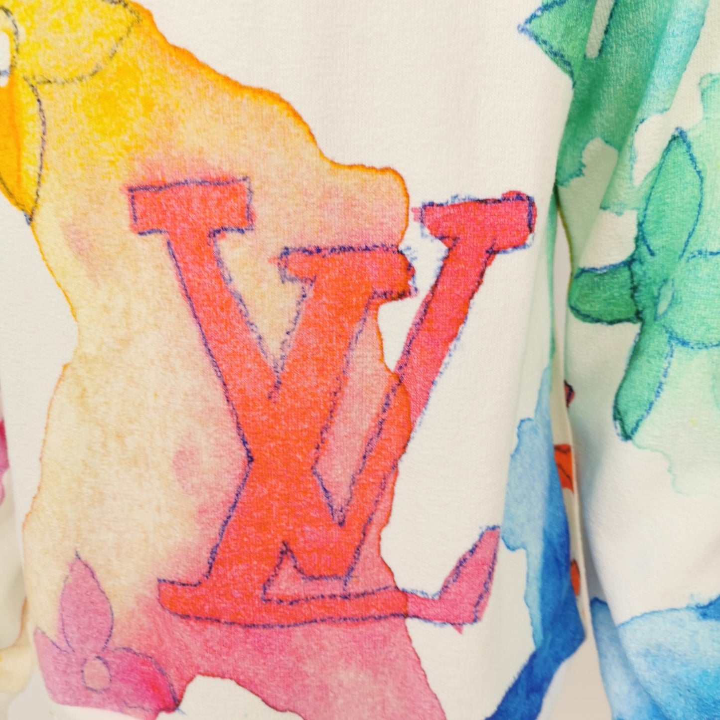 Louis Vuitton Colorful Logo Cotton Crewneck Sweatshirt L