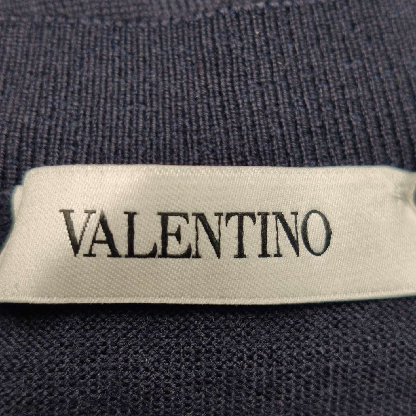 Valentino M Wool Solid Crew Neck Long Sleeve Sweater