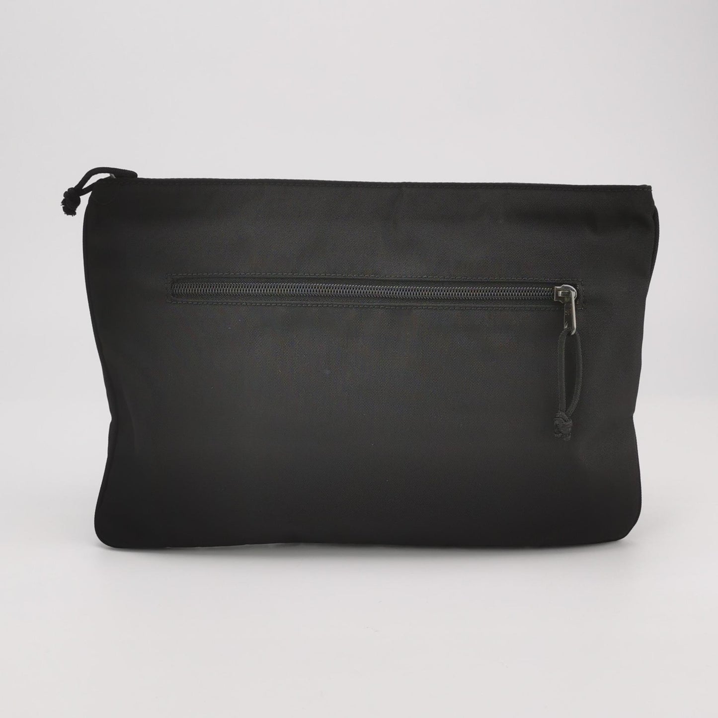 Balenciaga Nylon Solid Logo Zip Clutch