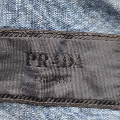 Prada Blue Triangle Logo Short-Sleeve Shirt XL