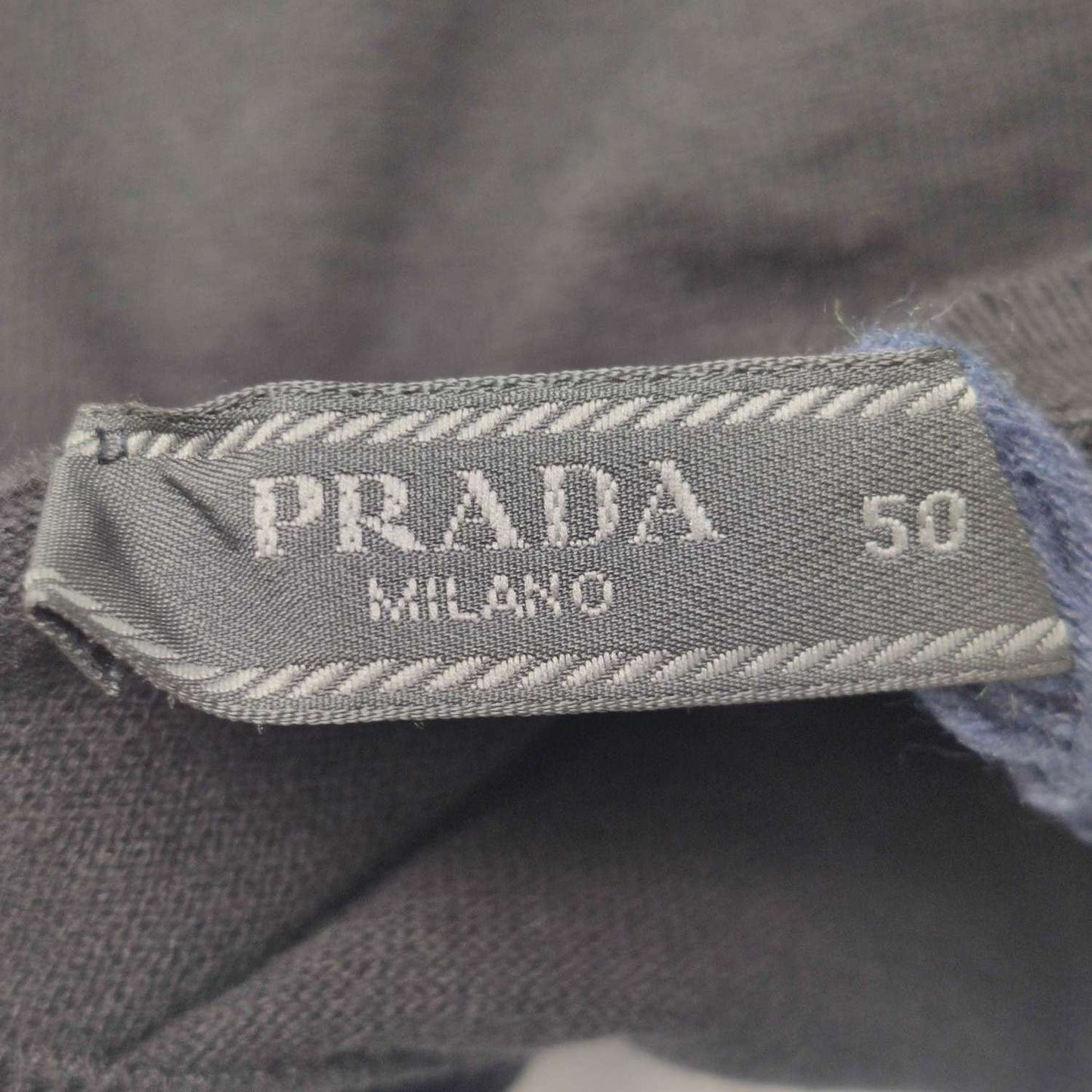Prada Cotton Solid Round Neck Sweater L