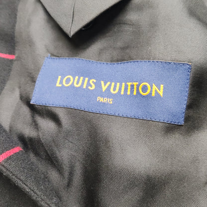 Louis Vuitton Wool-Cotton Colorblock Grid Blazer