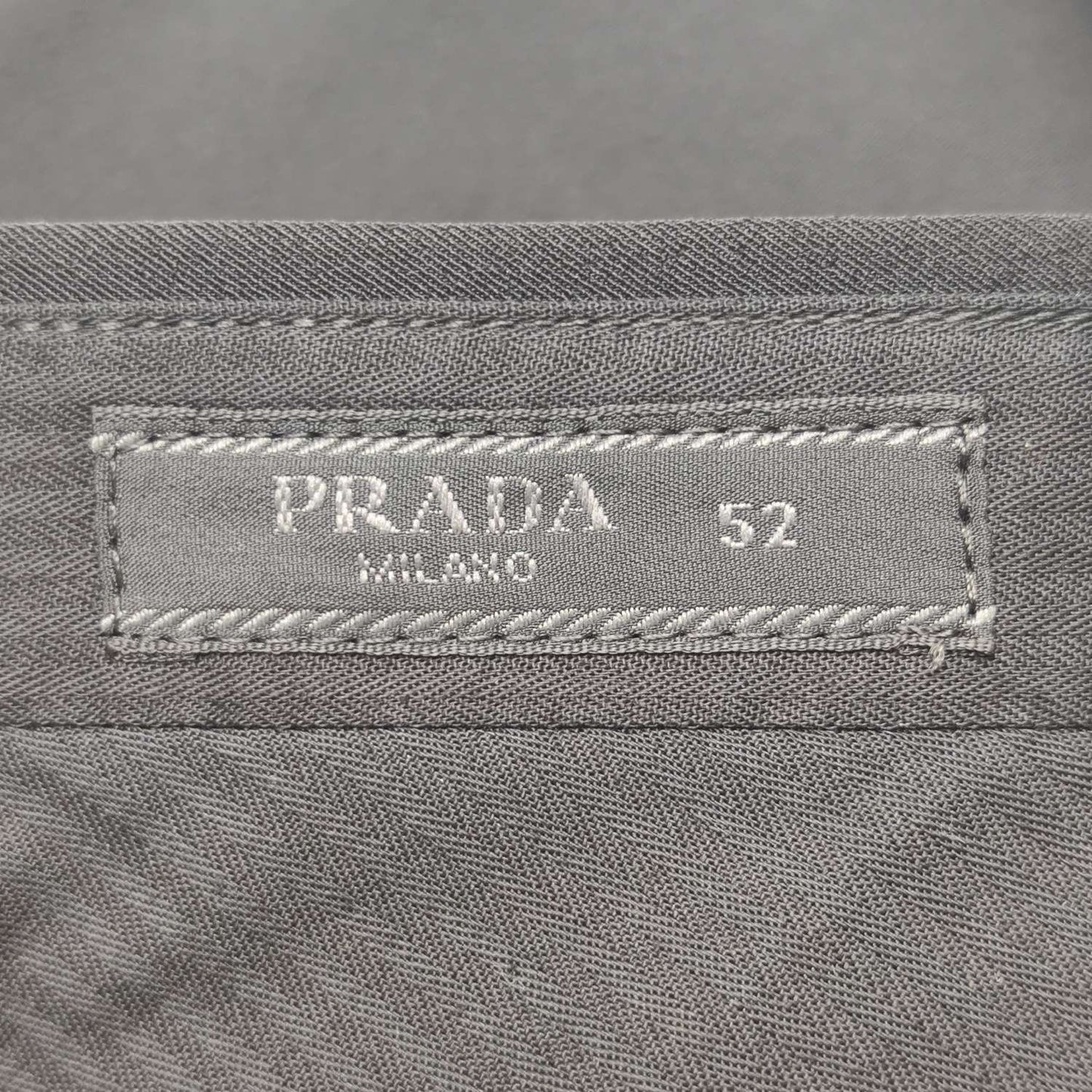 Prada Silk Contrast Stripe Logo Pants M
