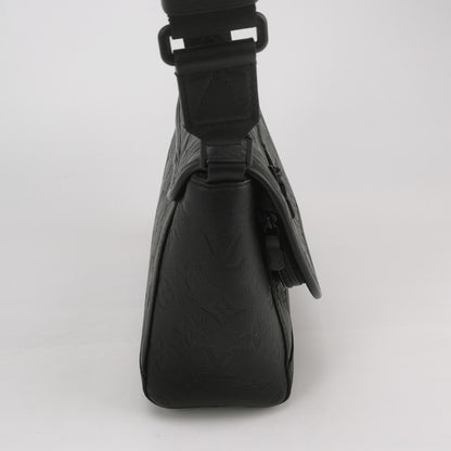 Louis Vuitton Black Monogram Embossed Messenger Crossbody