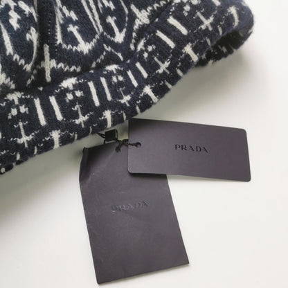 Prada XL Cashmere Blend Patterned Trousers