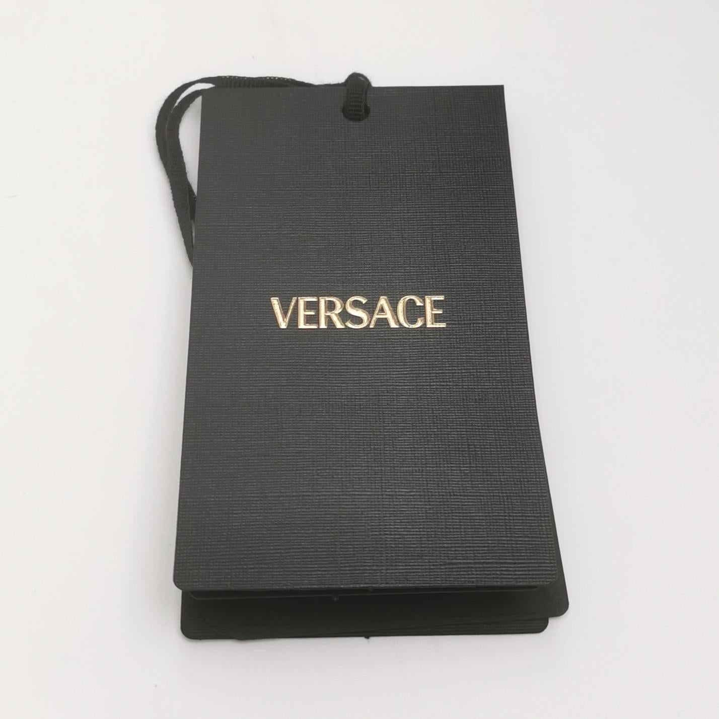 Versace Blue Cotton Logo Shorts L
