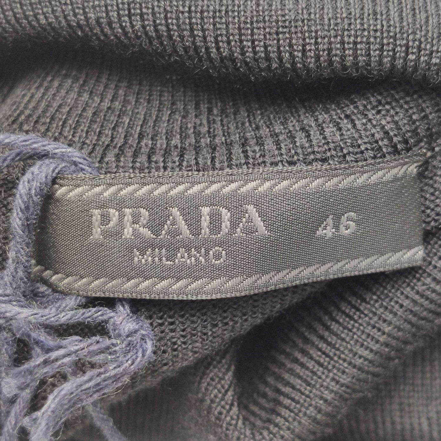Prada Wool Solid Turtleneck Knit Sweater Size 46