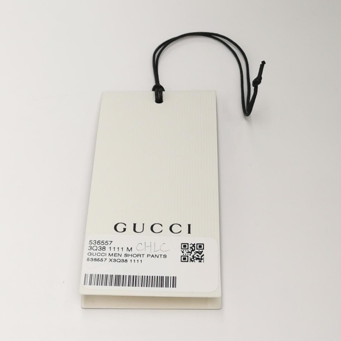 Gucci Cotton Letter Logo Drawstring Shorts M