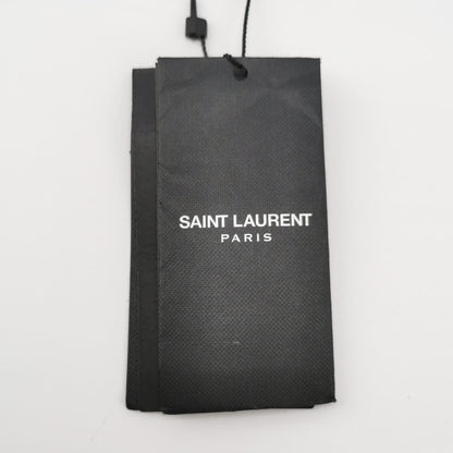 Saint Laurent Men's Cotton-Leather Zip Detail Pants
