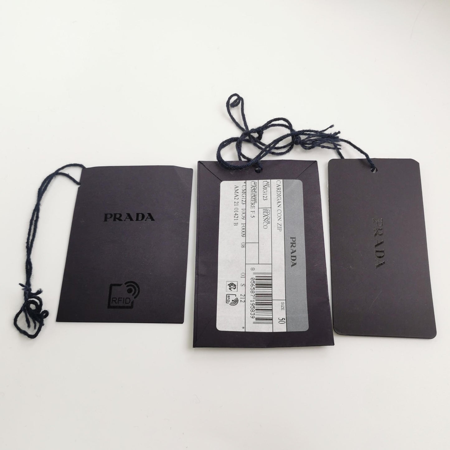 Prada Zip-Up Color Block Logo Knit Jacket