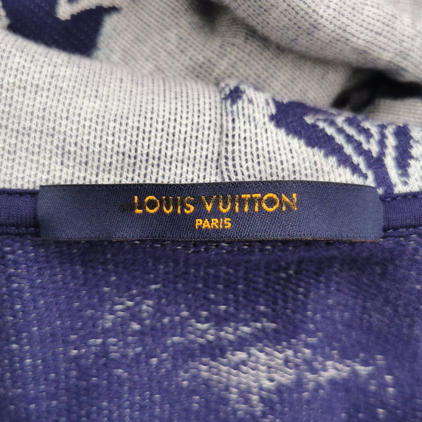 Louis Vuitton Monogram Scarf Print Tie-Dye Short-Sleeve Hoodie XS